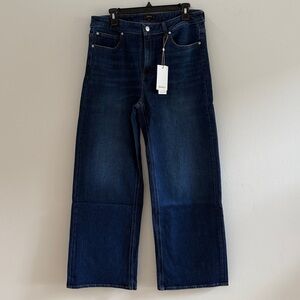 QUINCE Stretch Relaxed Straight Leg Jeans Size 32 Stormy Blue